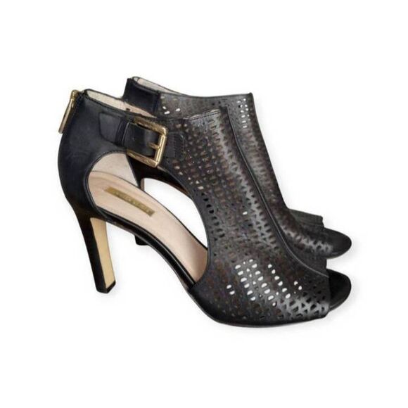 LOUISE ET CIE OLIVIA 2 BLACK BOOTIE HEEL SZ.10 EUC. - Picture 2 of 9